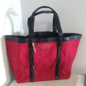 VS Black And Red Tote Bag